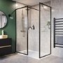 1300x900mm Rectangular Anti-Slip 40mm White Stone Resin Shower Tray – Purity