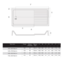 1400x900mm Rectangular 40mm White Stone Resin Shower Tray – Purity
