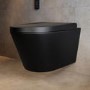 Matt Black Wall Hung Smart Bidet Japanese Toilet - Purificare