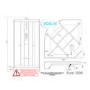 Vidalux Pure - 1000mm Black Quadrant Shower Cabin with Hydro Shower Set & Shower Tray