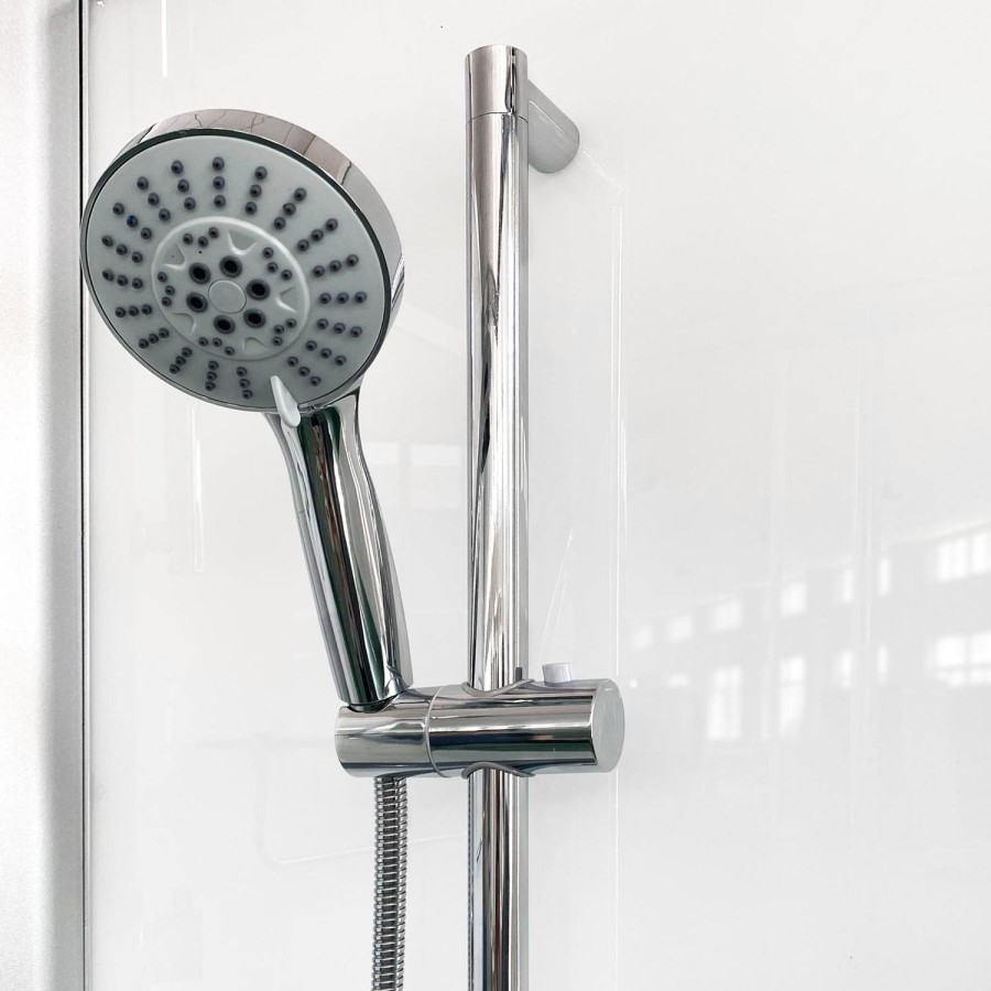 Vidalux Pure -1200x800mm White Right-Hand Offset Quadrant Shower Cabin with Hydro Shower Set & Shower Tray