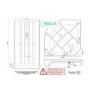 Vidalux Pure - 800x800mm Black Quadrant Shower Cabin with Hydro Shower Set with Shower Tray
