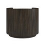 Walnut and Marble-Effect 2 Drawer Bedside Table - Raffaele