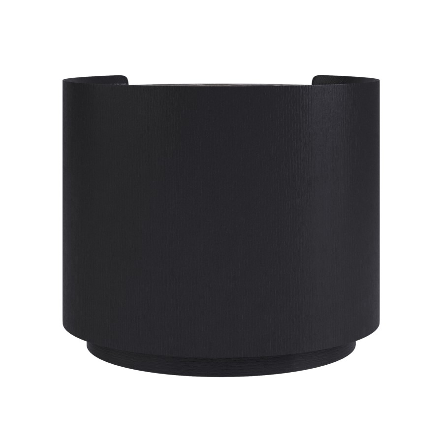 Black and Marble-Effect 2 Drawer Bedside Table - Raffaele