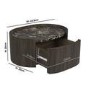 Walnut and Marble-Effect 1 Drawer Floating Bedside Table - Raffaele