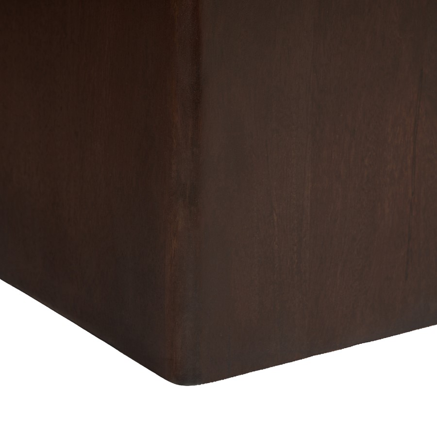 Large Mango Wood and Green Marble Square Coffee Table - Rana