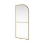 1000mm Brushed Brass Curved Glass Shower Screen for Wet Room & Walk In Shower - Raya