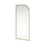 1000mm Brushed Brass Curved Glass Shower Screen for Wet Room & Walk In Shower - Raya
