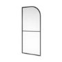 1000mm Black Curved Glass Shower Screen for Wet Room & Walk In Shower - Raya