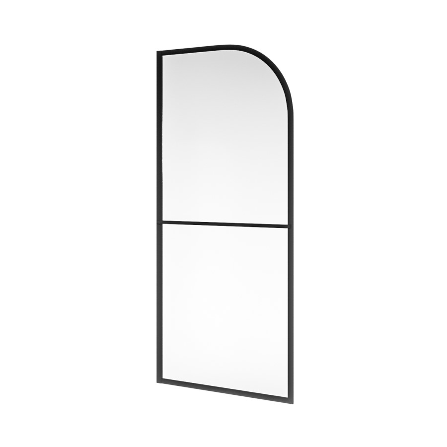 1000mm Black Curved Glass Shower Screen for Wet Room & Walk In Shower - Raya