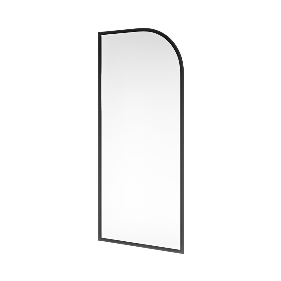 1000mm Black Curved Glass Shower Screen for Wet Room & Walk In Shower - Raya