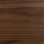 Walnut Double Wooden Bed Frame With Upholstered Curved Headboard - Reece