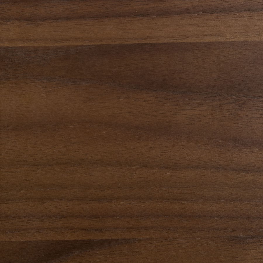Walnut Double Wooden Bed Frame With Upholstered Curved Headboard - Reece