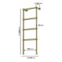Brass Vertical Traditional Towel Rail Radiator 1200 x 479mm - Regent