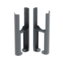 Reggio Anthracite Two Column Traditional Radiator Feet