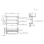 Black Traditional Heated Towel Shelf Radiator 350 x 550mm- Regent