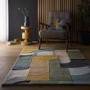 Large Geometric Blue Rug - 290 x 200 cm - Retro Deco - Origins