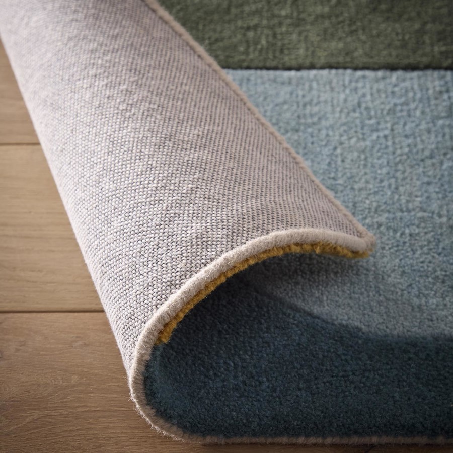 Large Geometric Blue Rug - 290 x 200 cm - Retro Deco - Origins