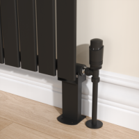 Riace Black Designer Radiator Feet -Suitable for Single and Double Panel Radiator