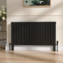 Riace Black Designer Radiator Feet -Suitable for Single and Double Panel Radiator
