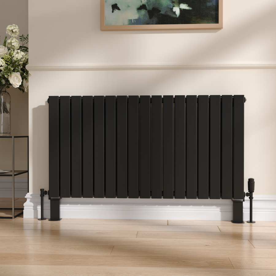 Riace Black Designer Radiator Feet -Suitable for Single and Double Panel Radiator