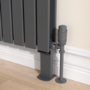 Riace Anthracite Designer Radiator Feet -Suitable for Single and Double Panel Radiator