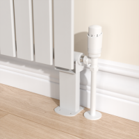 Riace White Designer Radiator Feet -Suitable for Single and Double Panel Radiator