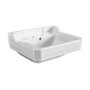 White Wall Hung Basin with 2 Tap Holes 570mm - Ripley