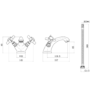 Brushed Brass  Crosshead Mono Basin Mixer Tap - Ripley
