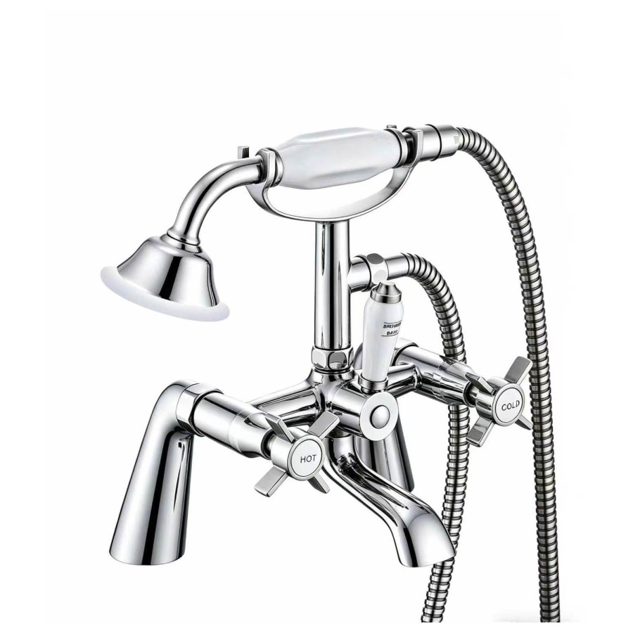 Chrome Traditional Bath Shower Mixer - Ripley