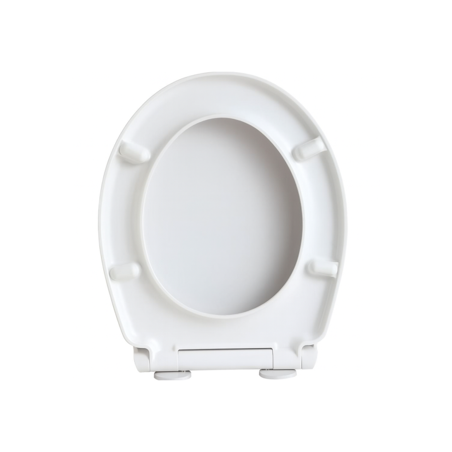 White Round Soft Close Toilet Seat with Quick Release - Ripley