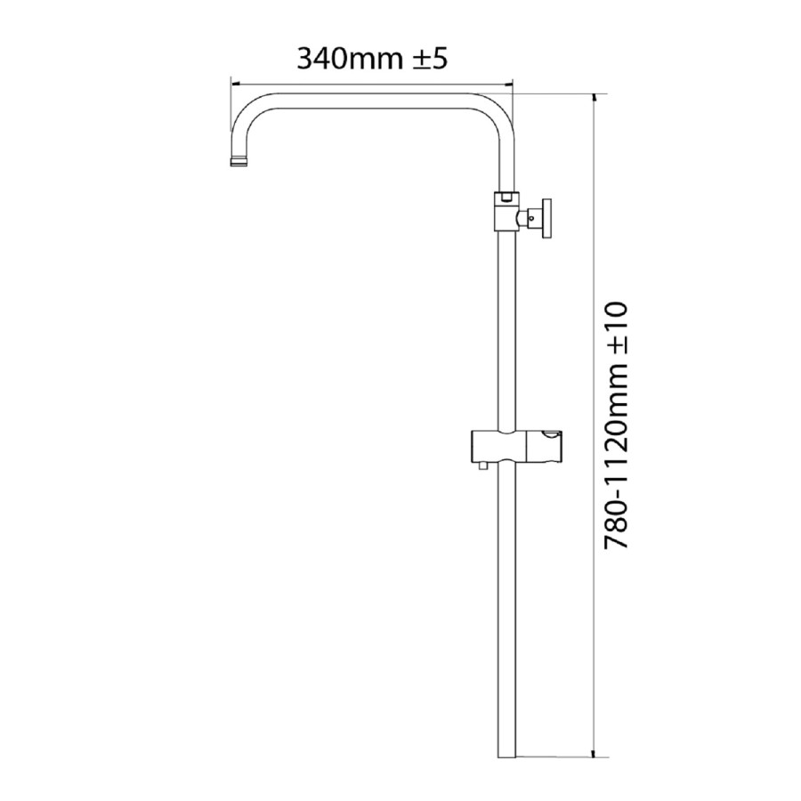 Triton Push Button Bar Diverter Thermostatic Mixer Shower Set - Brass