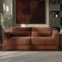 Brown Chenille 3 Seater Sofa - Ramses