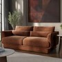 Brown Chenille 3 Seater Sofa - Ramses