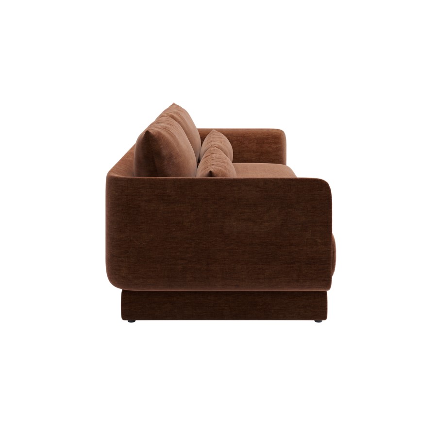 Brown Chenille 3 Seater Sofa - Ramses