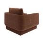 Brown Chenille Armchair with Cushion - Ramses 