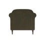 Khaki Green Velvet Traditional Armchair - Ramona