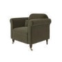Khaki Green Velvet Traditional Armchair - Ramona
