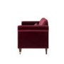 Burgundy Velvet 2 Seater Traditional Sofa - Ramona