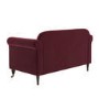 Burgundy Velvet 2 Seater Traditional Sofa - Ramona