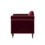 Burgundy Velvet Traditional Armchair - Ramona