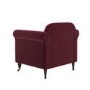 Burgundy Velvet Traditional Armchair - Ramona