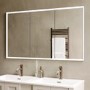 Triple Door Recessed Bathroom Mirror Cabinet with Lights Demister & Socket 1200 x 700mm - Rona
