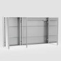 Triple Door Recessed Bathroom Mirror Cabinet with Lights Demister & Socket 1200 x 700mm - Rona