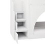 White Bunk Bed with Stairs and Storage - Rossa