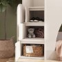 White Bunk Bed with Stairs and Storage - Rossa