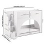 White Bunk Bed with Stairs and Storage - Rossa