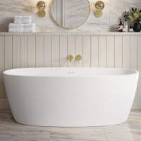 Matt White Freestanding Double Ended Bath 1700 x 765mm - Rosa