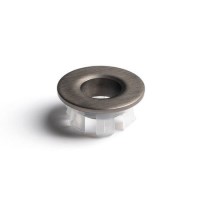 Gunmetal Grey Round Basin Overflow Cover - Arissa