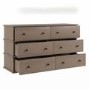 Large Dark Wood 6 Drawer Chest of Drawers - Ralph